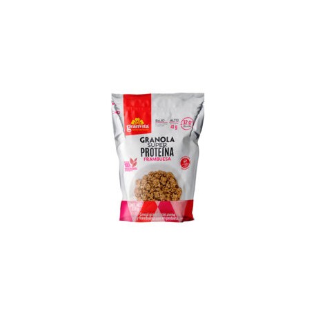 Granola super proteína con avena y frambuesa